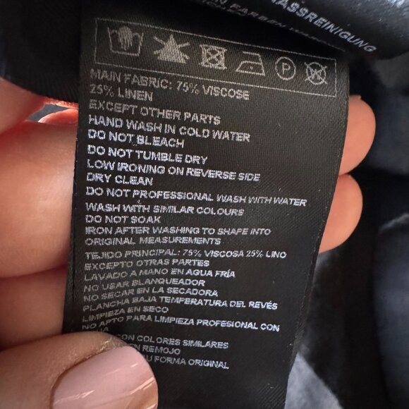 Ba&Sh Bash Mini Dress Women L Viscose Linen Puff Sleeve Square Neck Cut Out Back - Picture 3 of 8